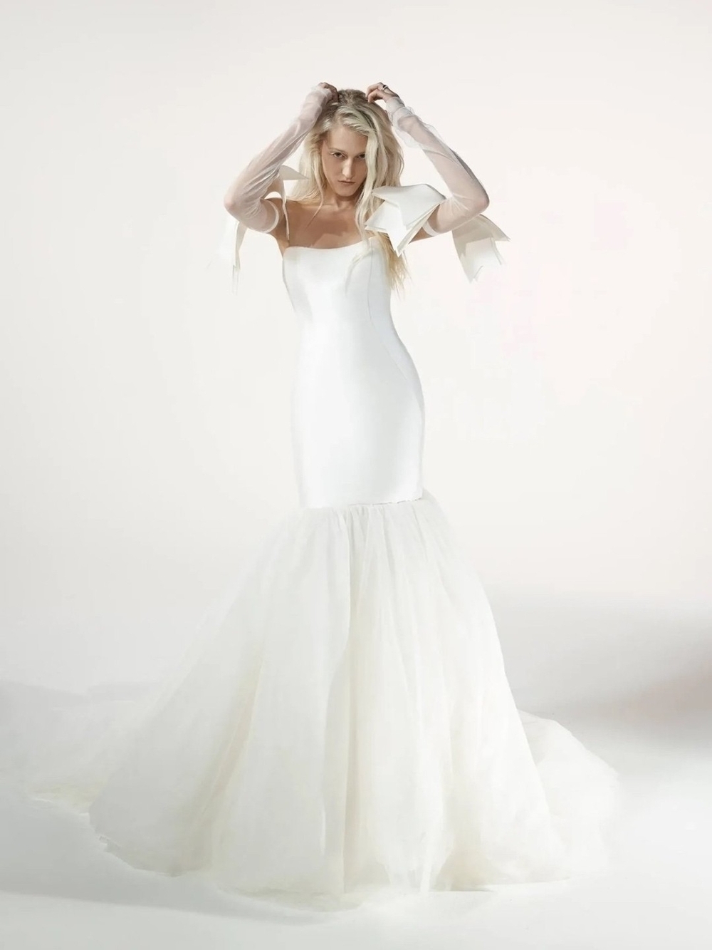 Vera Wang Osana White Mermaid Wedding Gown Size 16 Nwt Srill In Stores